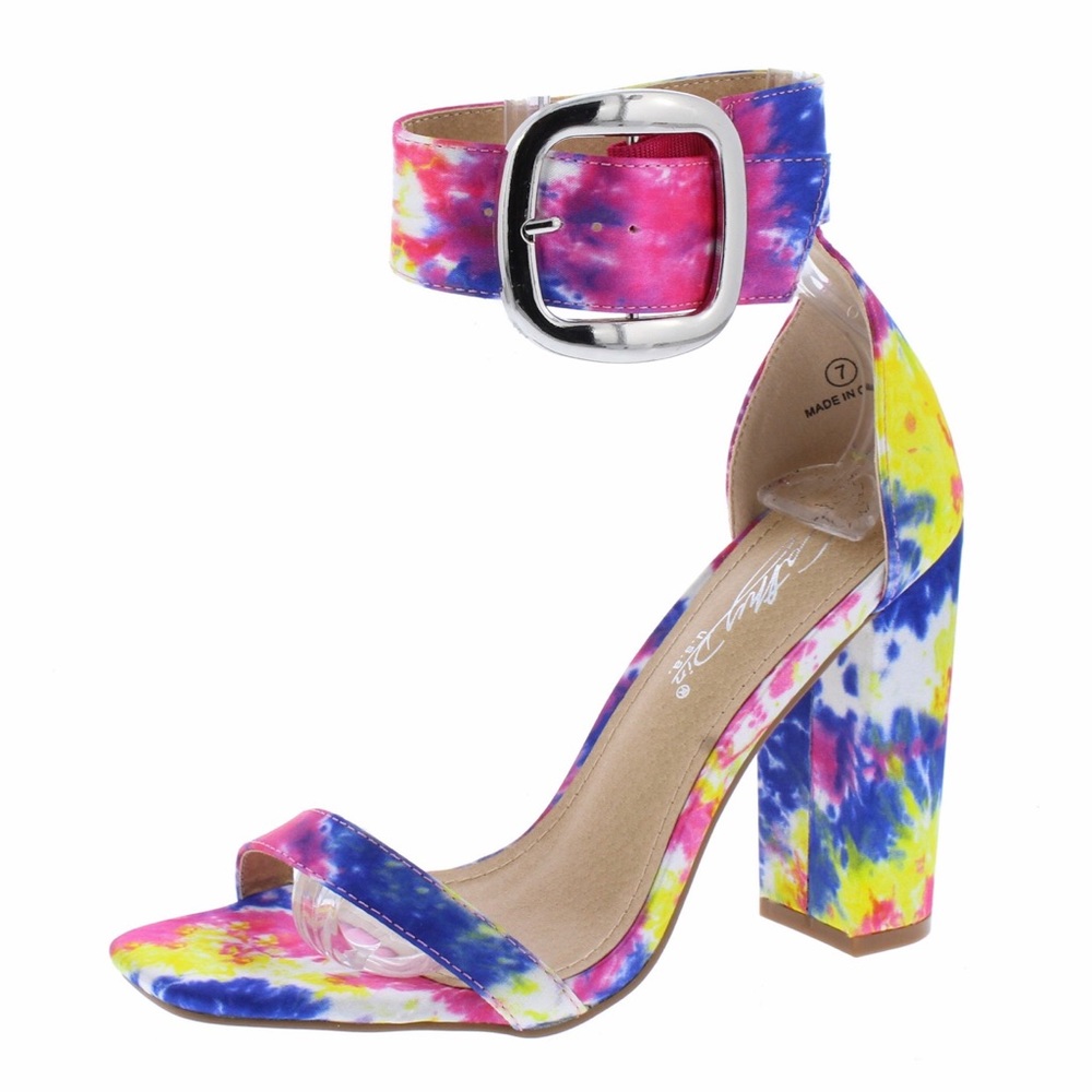 Fuchsia tie dye heels